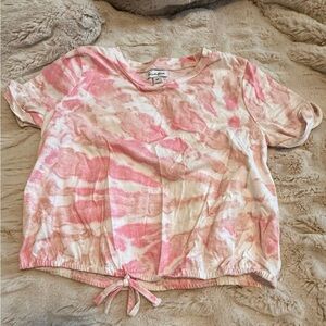 Pink and White Tie-Dye T-Shirt